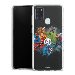 Silikon Glitter Case transparent-silber