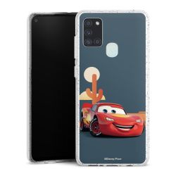 Silikon Glitter Case transparent-silber