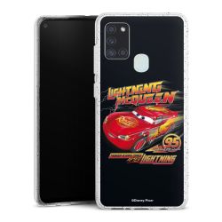 Silikon Glitter Case transparent-silber