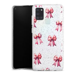 Silikon Glitter Case transparent-silber