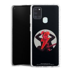 Silikon Glitter Case transparent-silber