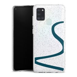 Silikon Glitter Case transparent-silber