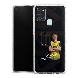 Silikon Glitter Case transparent-silber