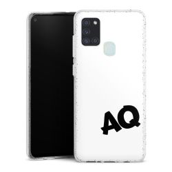 Silikon Glitter Case transparent-silber