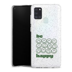 Silikon Glitter Case transparent-silber