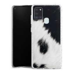 Silikon Glitter Case transparent-silber