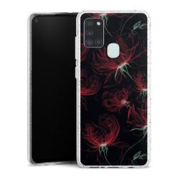 Silikon Glitter Case transparent-silber