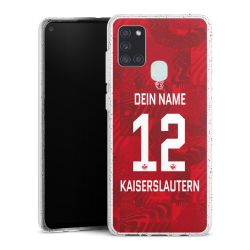 Silikon Glitter Case transparent-silber