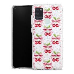 Silikon Glitter Case transparent-silber