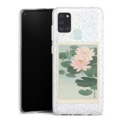Silikon Glitter Case transparent-silber