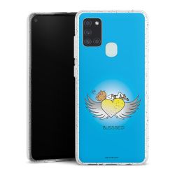 Silikon Glitter Case transparent-silber