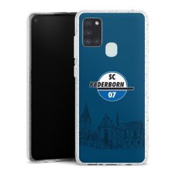 Silikon Glitter Case transparent-silber