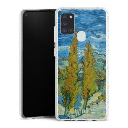 Silikon Glitter Case transparent-silber