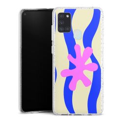 Silikon Glitter Case transparent-silber