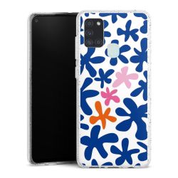 Silikon Glitter Case transparent-silber