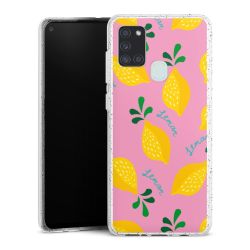 Silikon Glitter Case transparent-silber