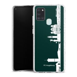 Silikon Glitter Case transparent-silber