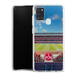 Silikon Glitter Case transparent-silber