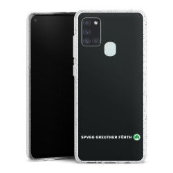 Silikon Glitter Case transparent-silber