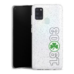 Silikon Glitter Case transparent-silber