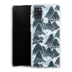 Silikon Glitter Case transparent-silber