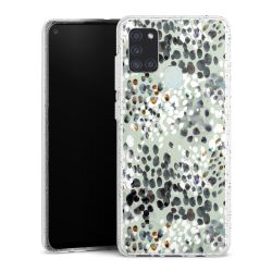 Silikon Glitter Case transparent-silber