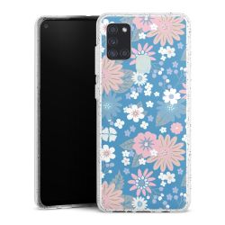 Silikon Glitter Case transparent-silber