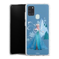 Silikon Glitter Case transparent-silber