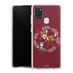 Silikon Glitter Case transparent-silber