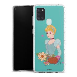 Silikon Glitter Case transparent-silber