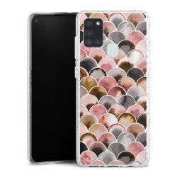 Silikon Glitter Case transparent-silber