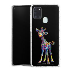 Silikon Glitter Case transparent-silber