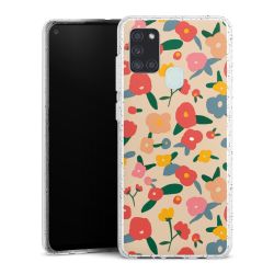 Silikon Glitter Case transparent-silber