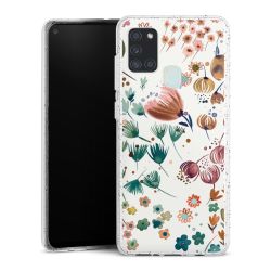 Silikon Glitter Case transparent-silber