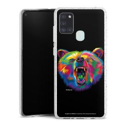 Silikon Glitter Case transparent-silber