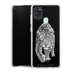 Silikon Glitter Case transparent-silber