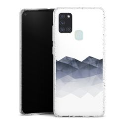 Silikon Glitter Case transparent-silber