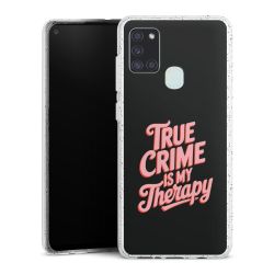 Silikon Glitter Case transparent-silber