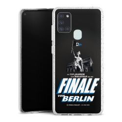 Silikon Glitter Case transparent-silber