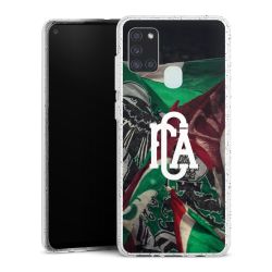 Silikon Glitter Case transparent-silber