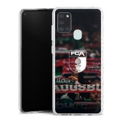 Silikon Glitter Case transparent-silber