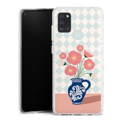 Silikon Glitter Case transparent-silber