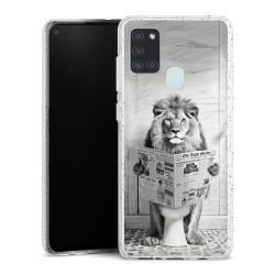 Silikon Glitter Case transparent-silber