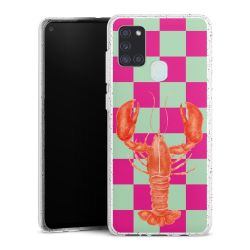 Silikon Glitter Case transparent-silber