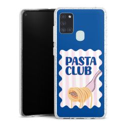 Silikon Glitter Case transparent-silber