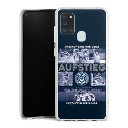 Silikon Glitter Case transparent-silber