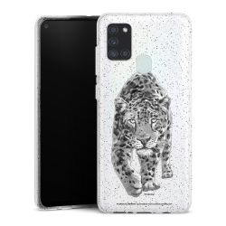 Silikon Glitter Case transparent-silber
