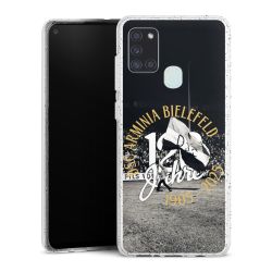 Silikon Glitter Case transparent-silber