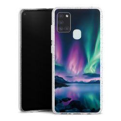 Silikon Glitter Case transparent-silber