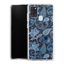 Silikon Glitter Case transparent-silber